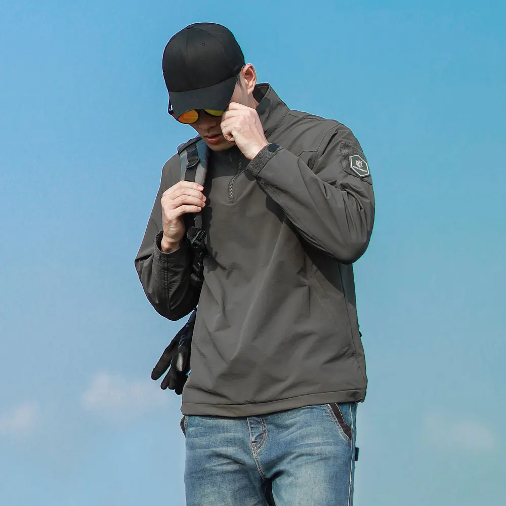 Emerson Gear Sudadera Saltie azul con capucha – Outdoor cálida - imagen 3