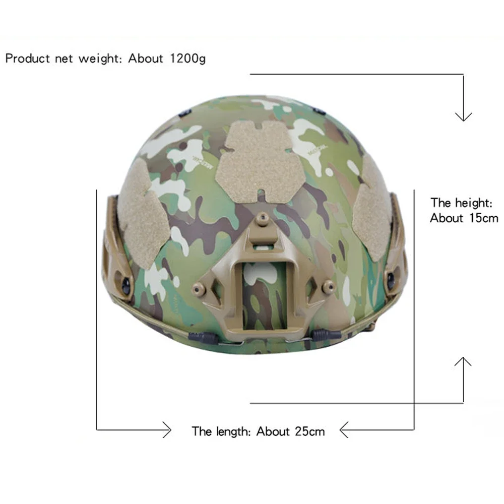 Casco Táctico Semi Cubierto Estilo AF con Sistema MOLLE – Airsoft Paintball - imagen 3
