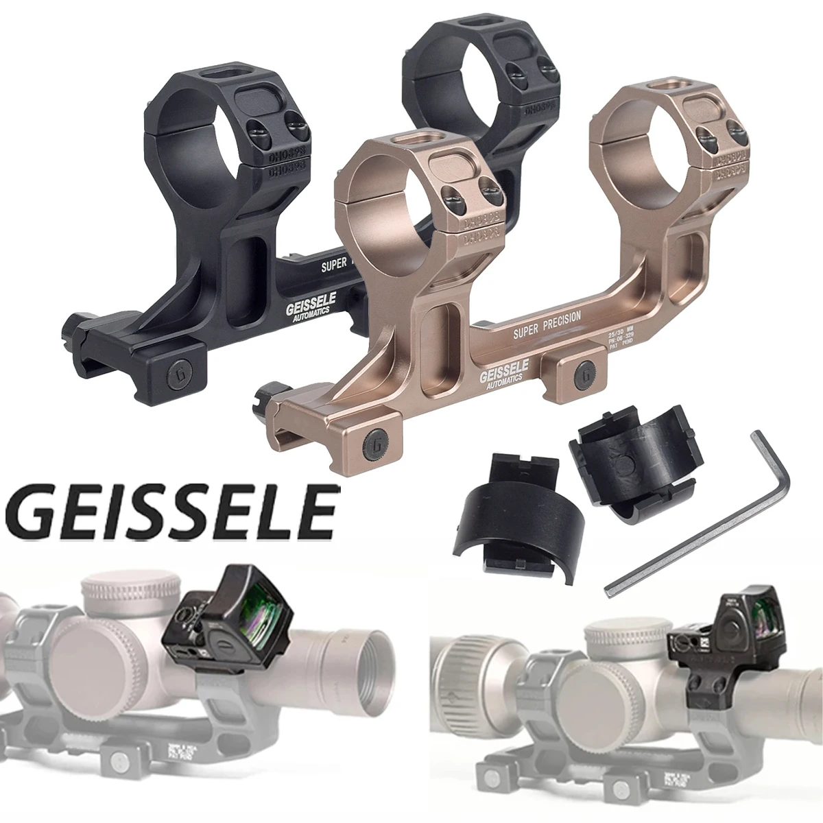 Montura Cantilever Geissele QD Picatinny 20mm – Anillos 25.4-30mm - imagen 4