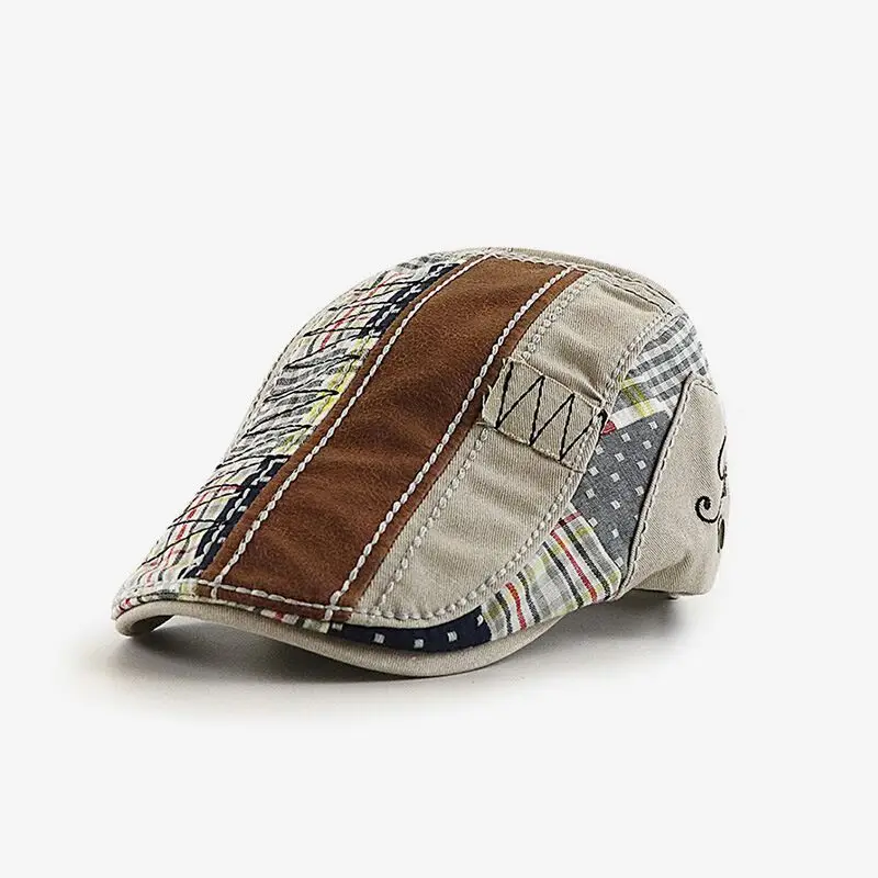 Boina plana de algodón con visera unisex para sol primavera y verano - imagen 2