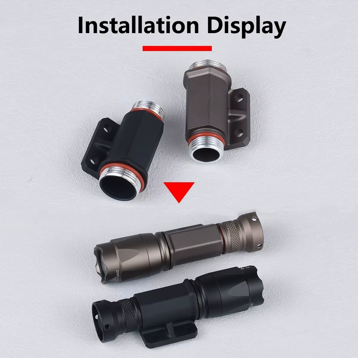 Surefire M300 M600 Soporte Cuerpo Linterna Táctica Aluminio 16340