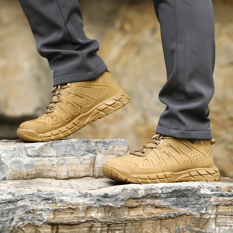 Botas tácticas impermeables cuero senderismo trekking hombre - imagen 4