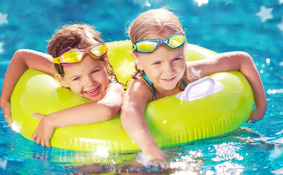 Gafas de natación JSJM para niños - vista frontal del conjunto