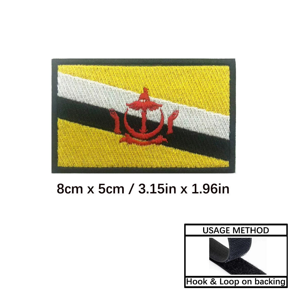 Parches bordados banderas ASEAN – Brazalete táctico velcro o termoadhesivo - imagen 4