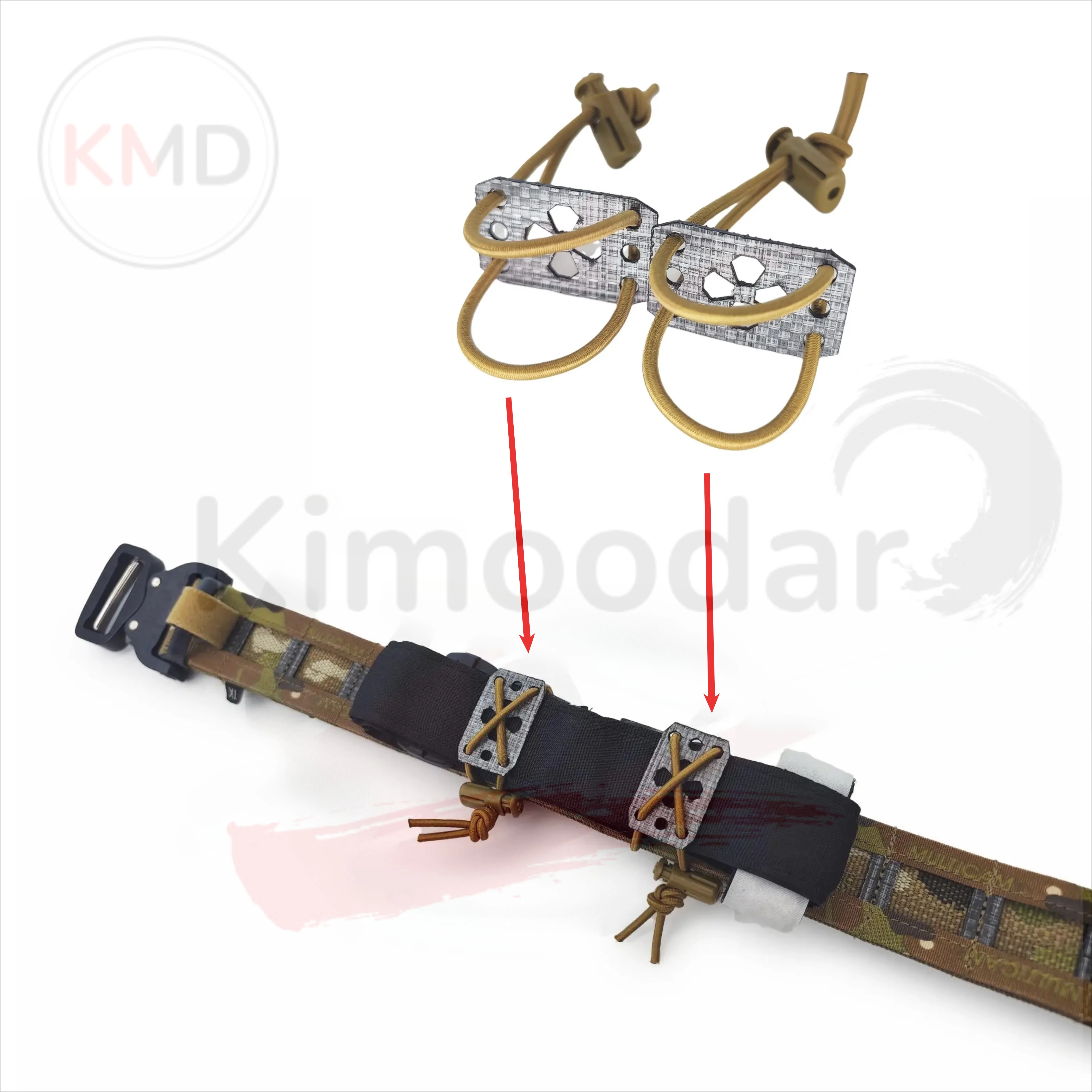 Adaptador de placa táctica PTT con hebilla fija para cuerda elástica - imagen 4