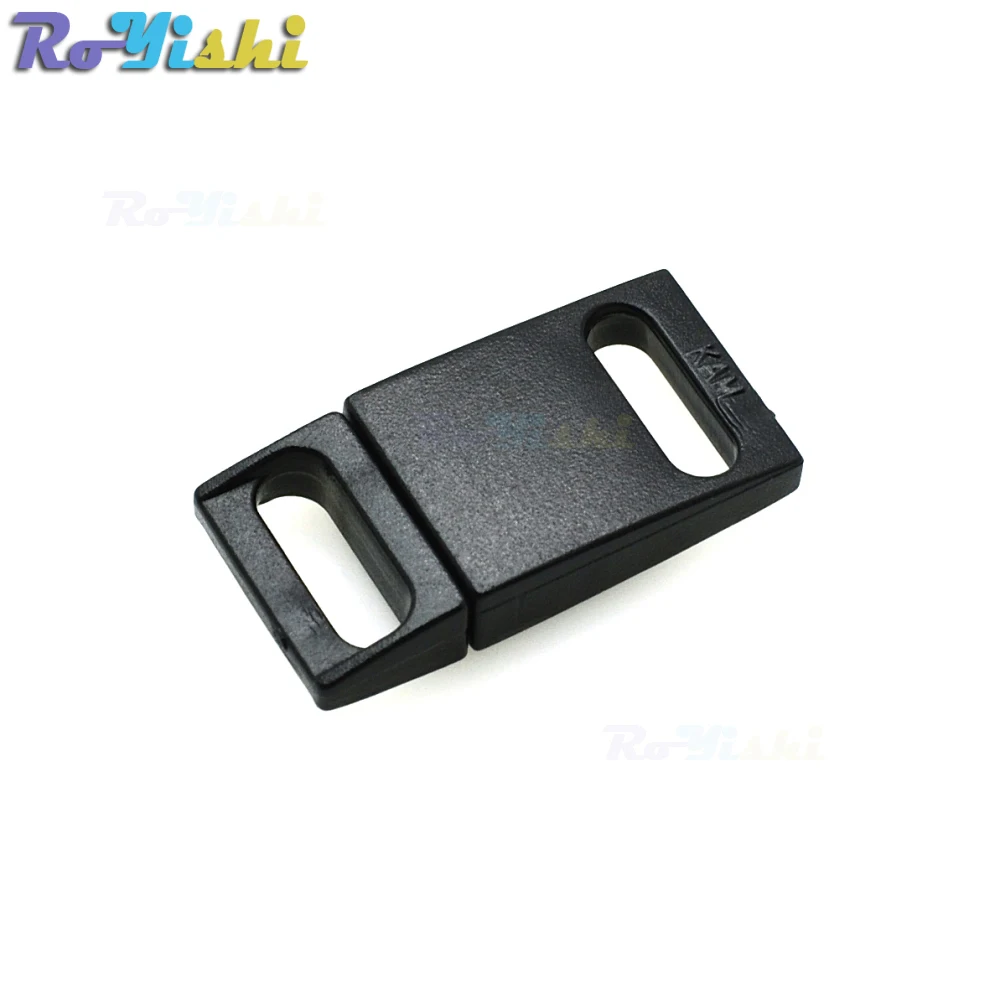 Hebilla de plástico negra para paracord y correas tácticas MOLLE - imagen 2