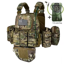 Chaleco táctico exterior con bolsa de agua modular MOLLE para caza