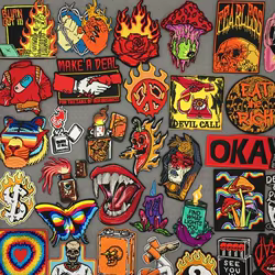 Parche bordado táctico Punk calavera – Para coser o planchar
