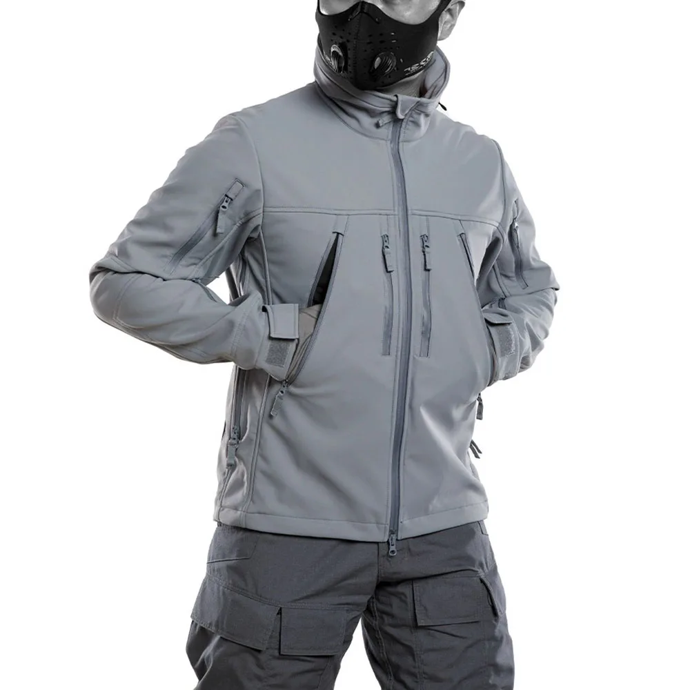 Chaqueta táctica softshell con capucha agua-viento para otoño-invierno - imagen 5