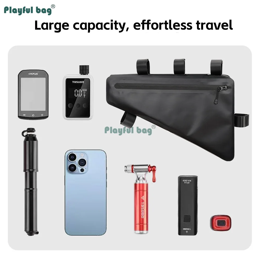 Bolsa triangular impermeable para bicicleta – Ciclismo y outdoor - imagen 2