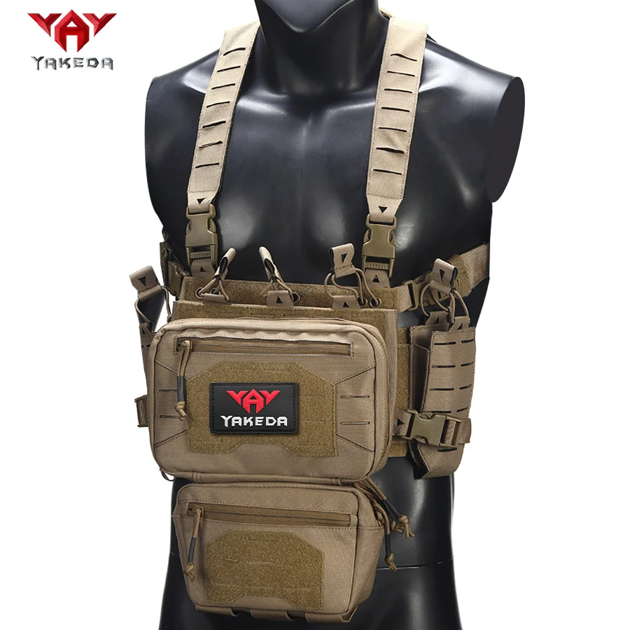 YAKEDA soporte de pecho MOLLE láser ligero táctico con bolsillos - imagen 3