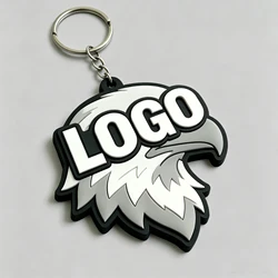 Llavero táctico de PVC suave 3D personalizable con logotipo