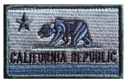 Parche táctico bordado bandera de California moral en velcro, oso - imagen 5