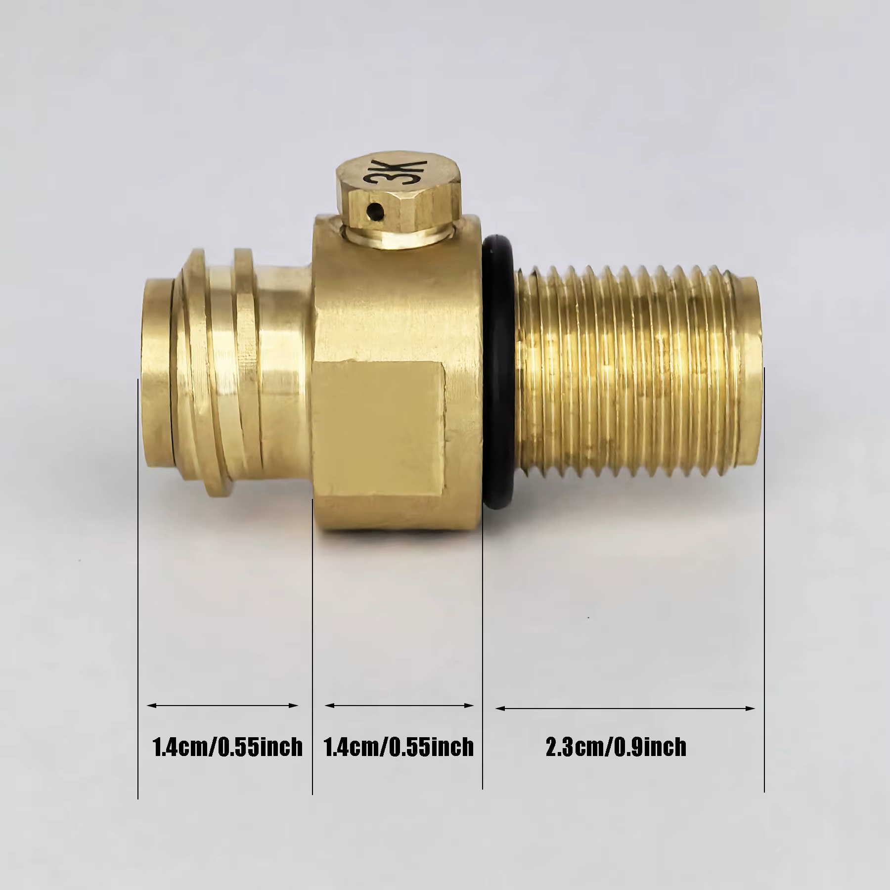 Adaptador válvula CO2 rosca M18x1,5 para cilindros agua de gas - imagen 4