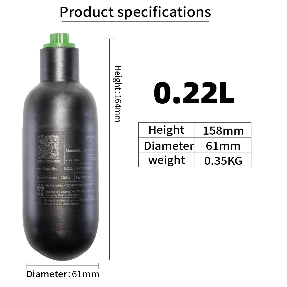 Botella de buceo HPA M181.5