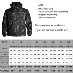 Chaqueta táctica impermeable con concha suave piel de tiburón