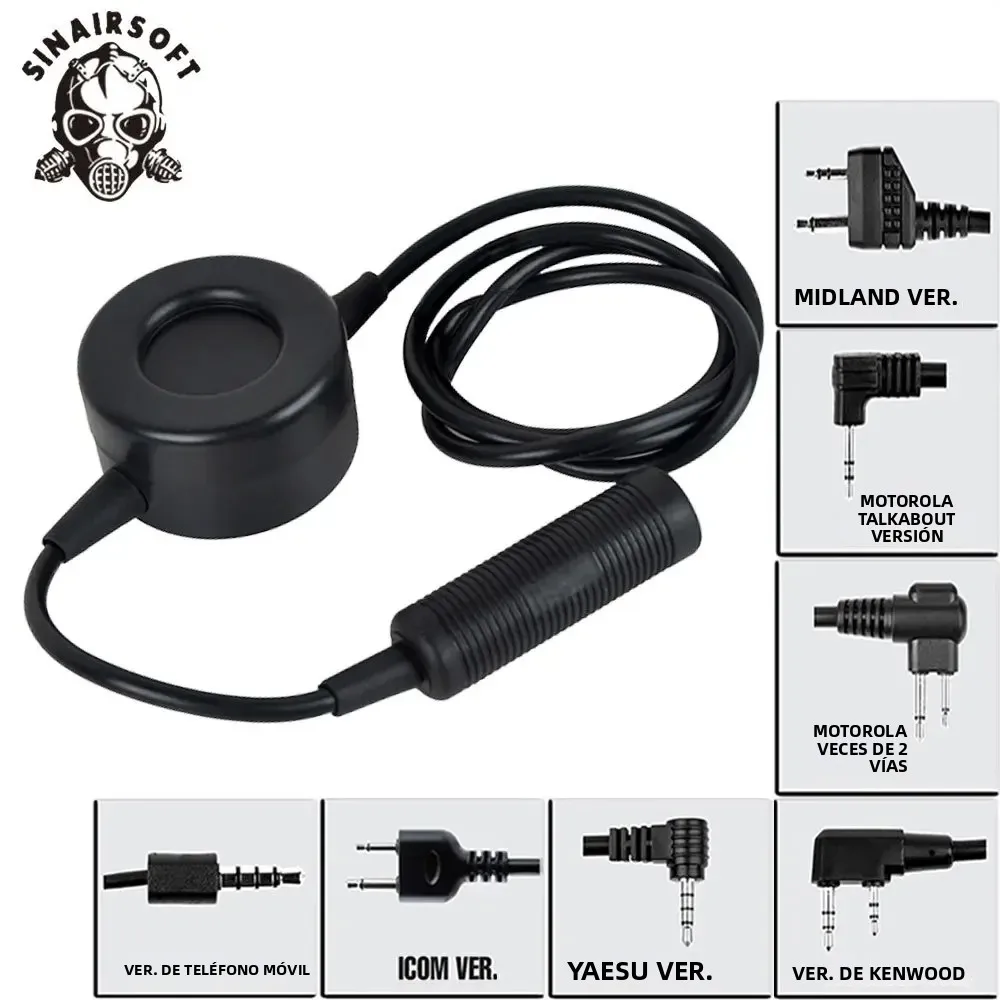 Cable PTT táctico compatible TCI para auriculares - imagen 2