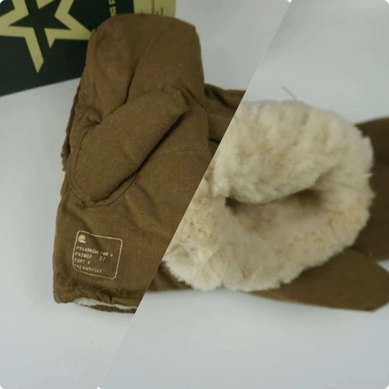 Guantes tácticos lana algodón color desierto para abrigar manos - imagen 5