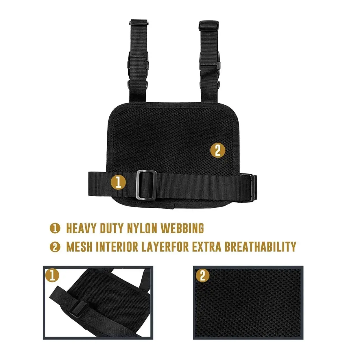 Sistema MOLLE para pierna con funda universal correas ajustables - imagen 3