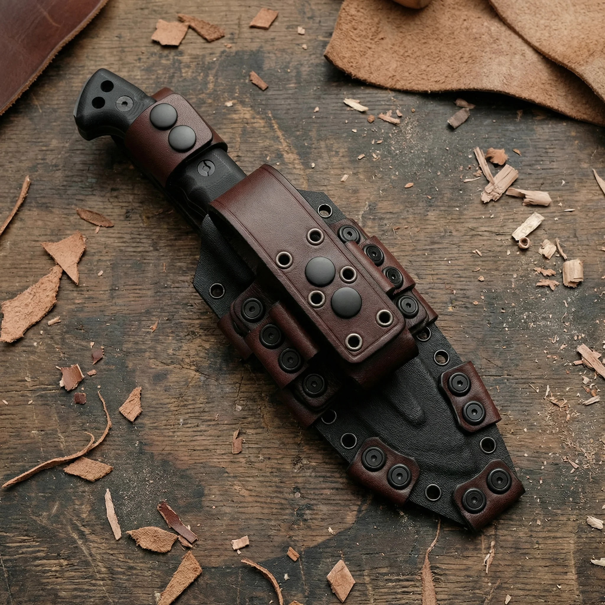 Cuchillo fijo de acero alta resistencia para camping y emergencia - imagen 4