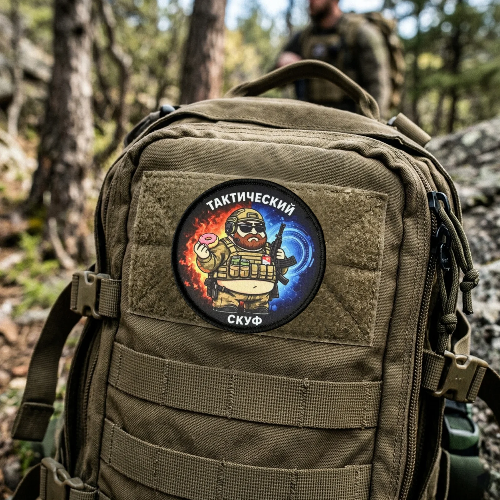 Parche táctico Fat Man – Insignia velcro Morale para mochila Molle - imagen 4