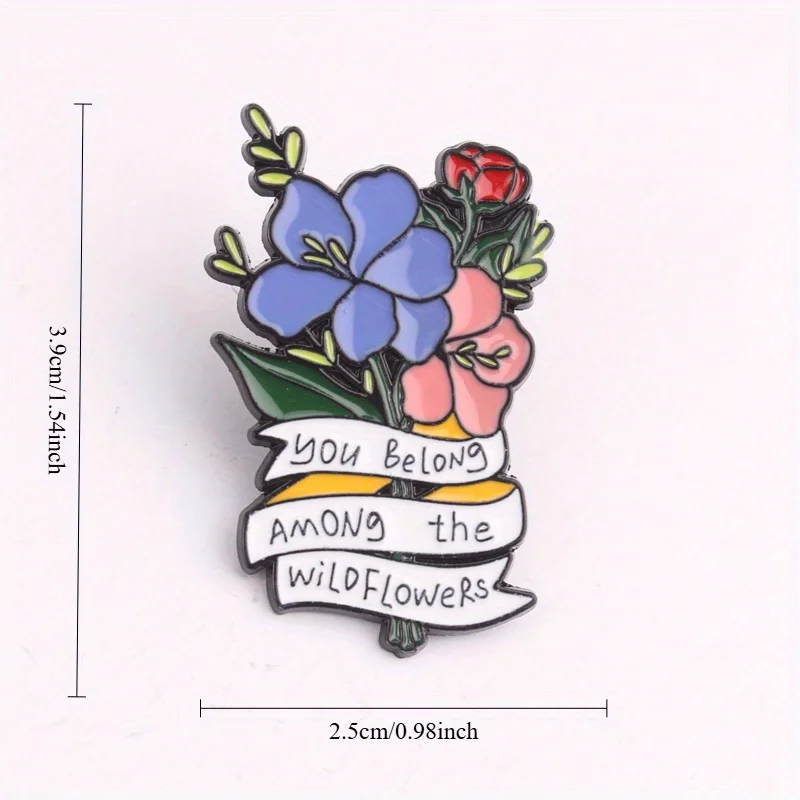 Pin botánico salvaje con diseño floral y tipografía afirmativa - imagen 4