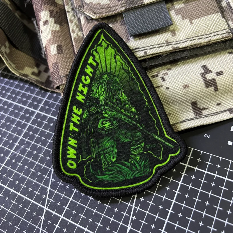 Parche táctico Moral Noche Soldado gancho y bucle visión nocturna - imagen 2
