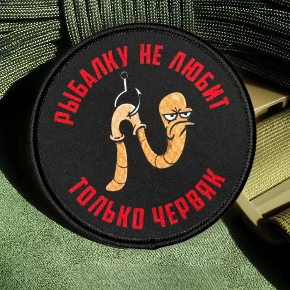 Parche táctico chevron pesca con gancho y bucle para mochila militar - imagen 4