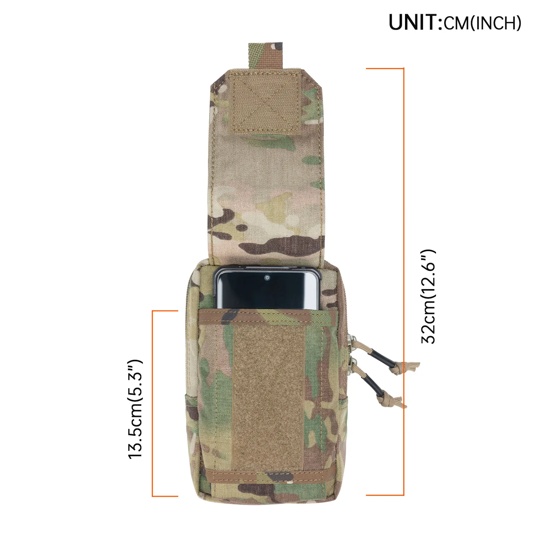 Bolsa táctica MOLLE EDC – Riñonera multiusos con cremallera para airsoft - imagen 3