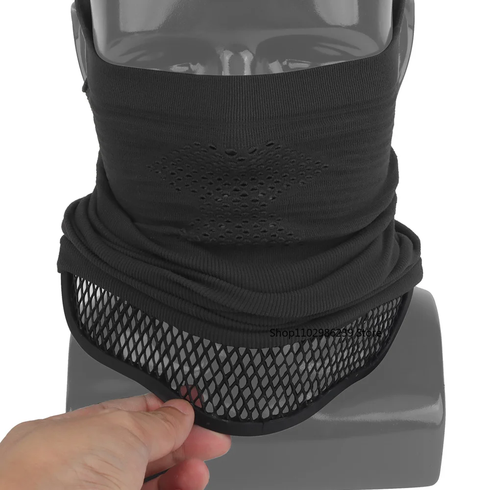 Máscara táctica media cara malla de acero para airsoft y tiro - imagen 3