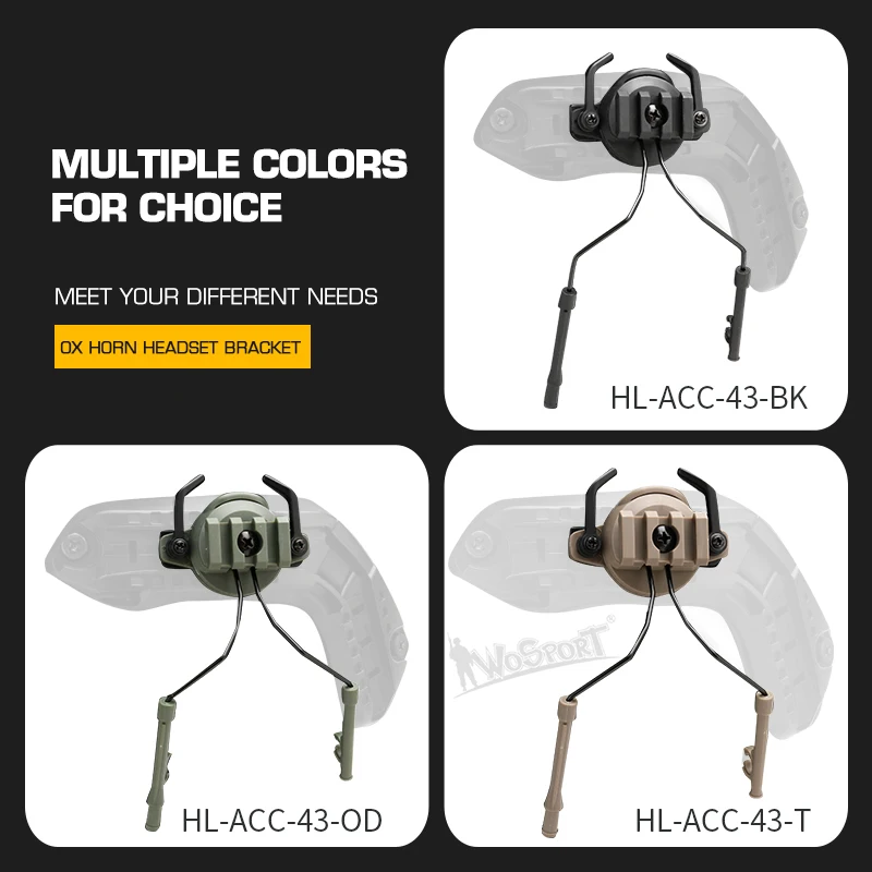 Adaptador de riel para auriculares tácticos de casco, giratorio 360° - imagen 4
