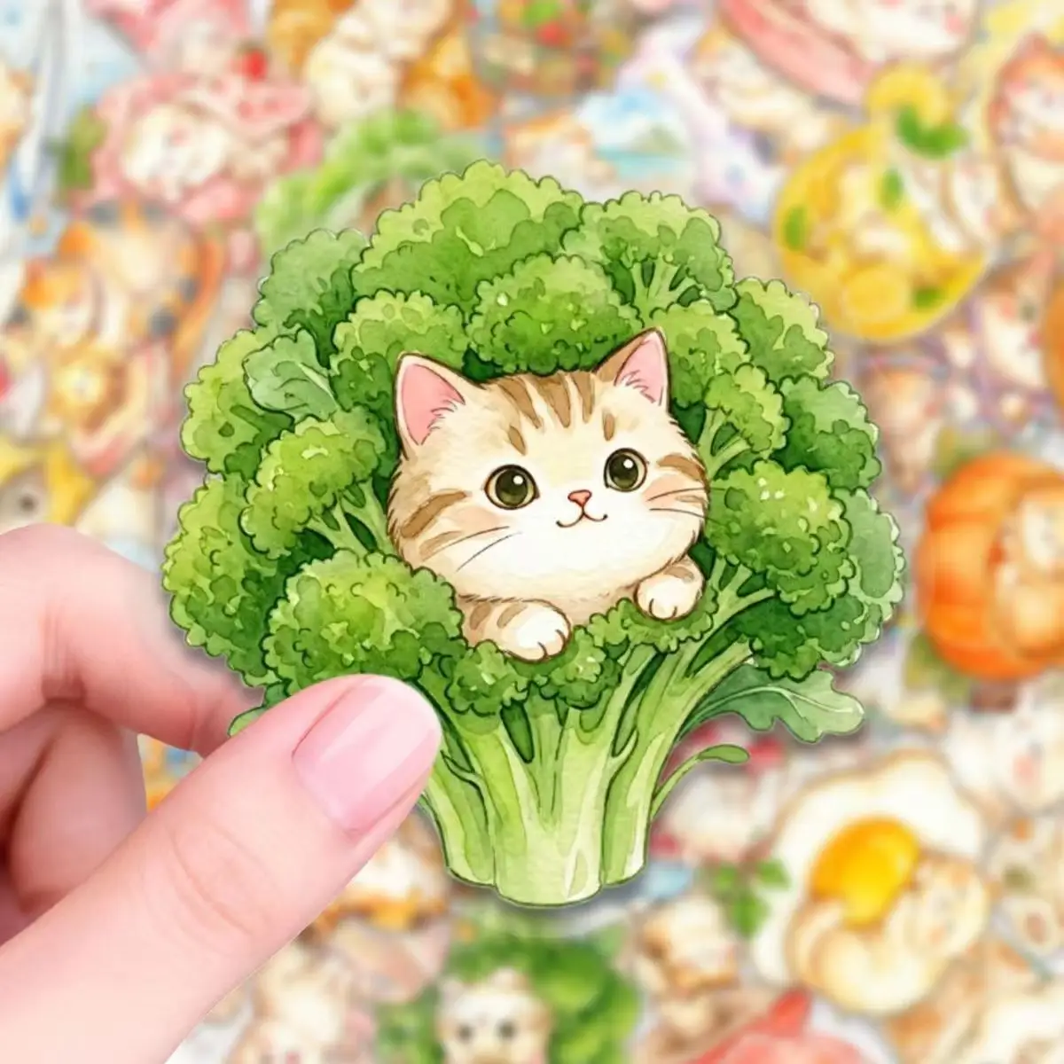 Pegatinas transparentes PET con diseño de gatitos adorables para diario