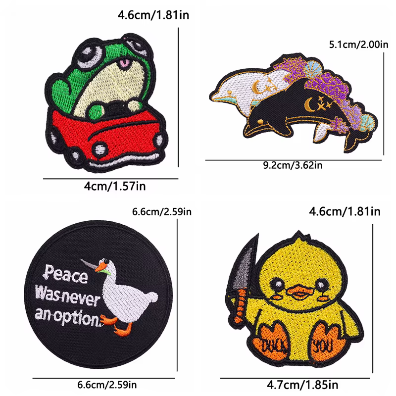 Pack parches termoadhesivos bordados de animales para ropa infantil - imagen 3