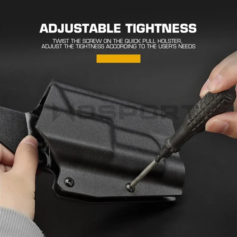 Funda táctica Kydex Glock con liberación rápida y para linterna - imagen 3