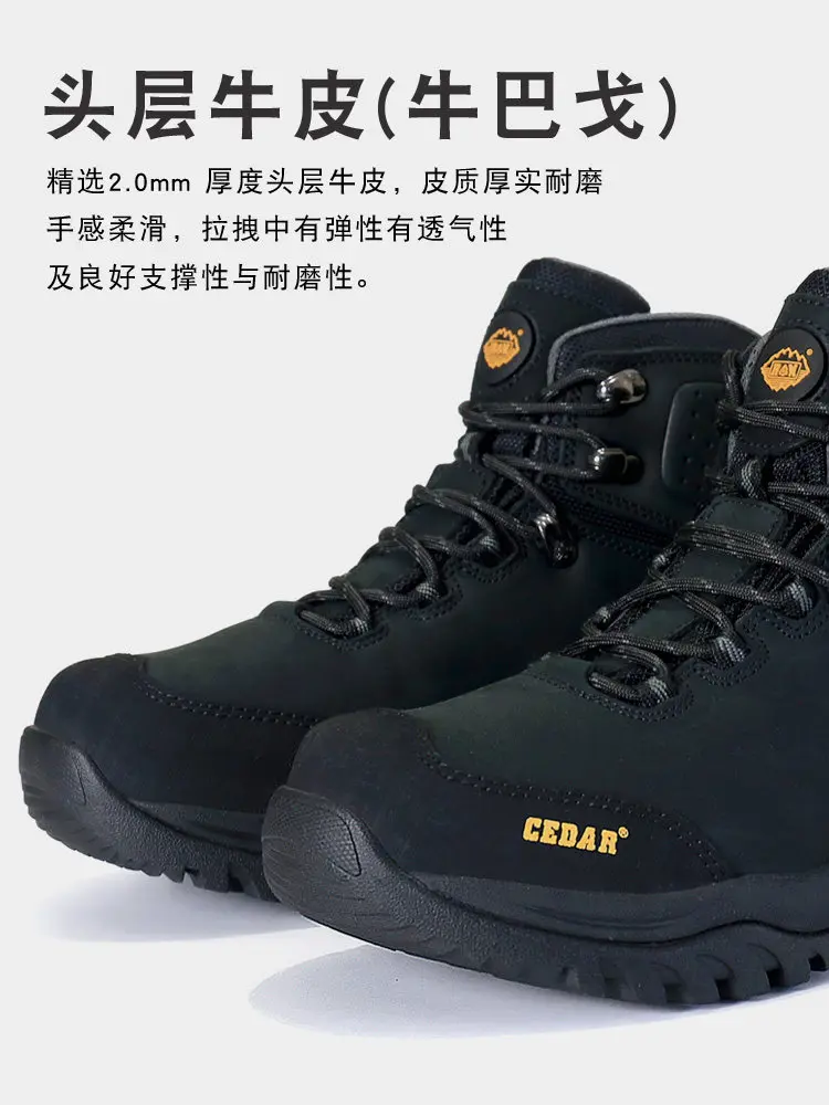 Botas de senderismo RAN de cuero vacuno para hombre, caza y montaña - imagen 3
