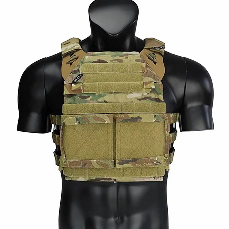 Chaleco táctico con sistema frontal y correas de sujeción