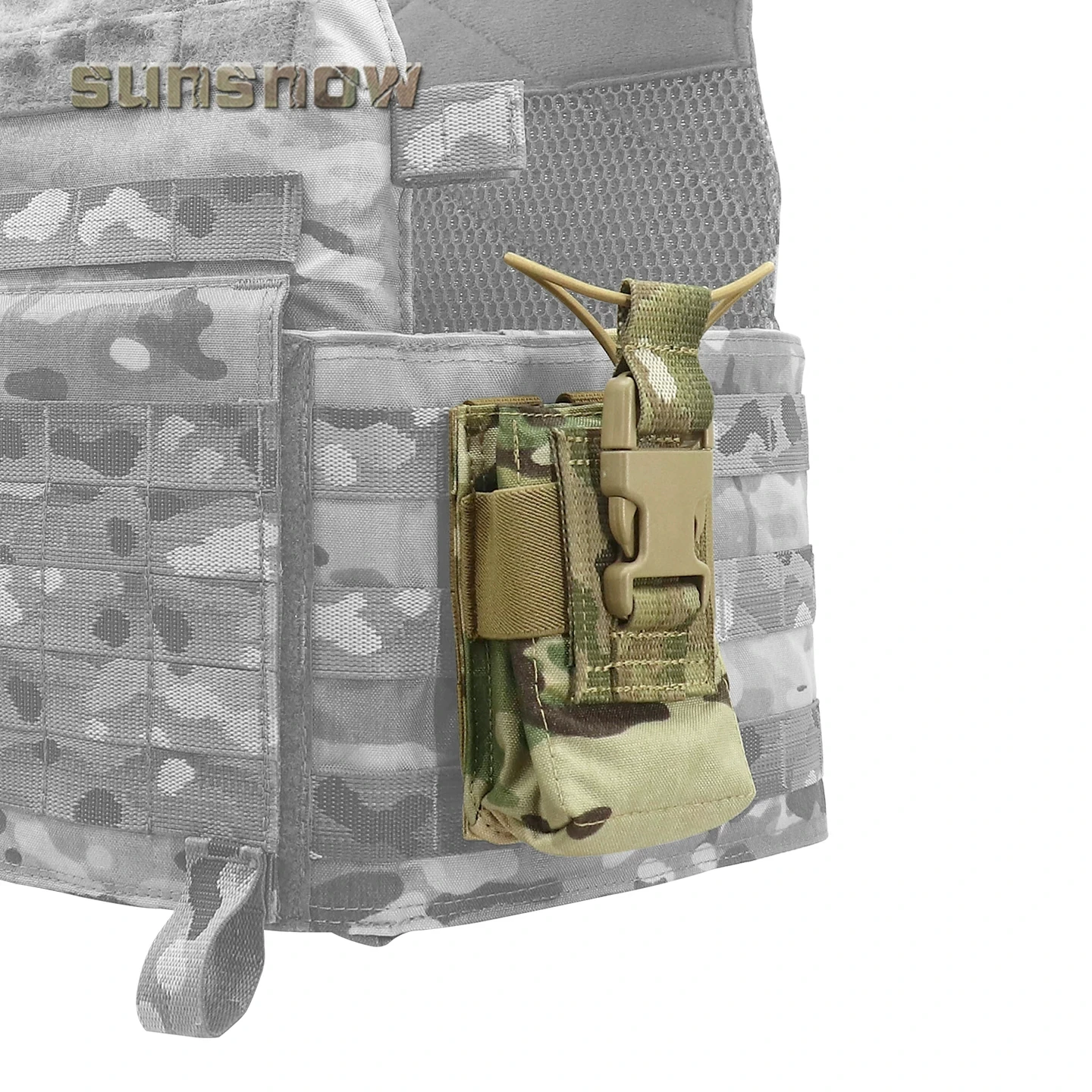 Bolsa táctica MOLLE para radio ajustable y reforzada - imagen 5