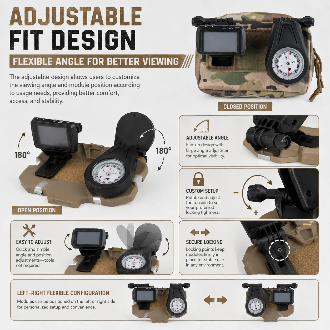 Tablero de navegación táctico plegable para brújula y GPS - imagen 5