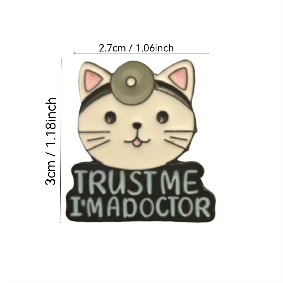 Broche con diseño de gato cartoon