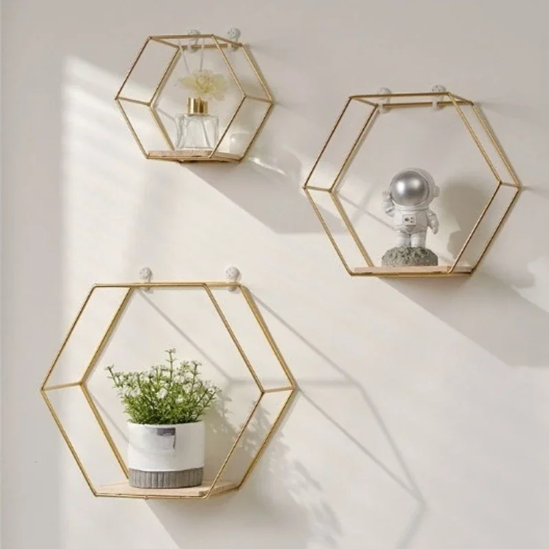 Estantes de hierro forjado para pared, repisa decorativa - imagen 2