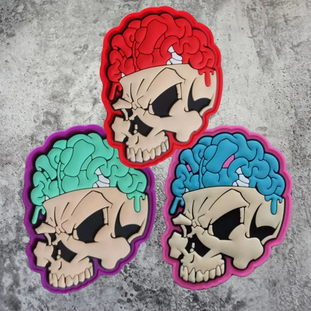 Parche Halloween con calavera y estilo colorido