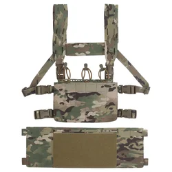 Chaleco táctico MOLLE con bolsa Triple Mag 556 – camuflaje para caza