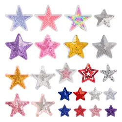 Parche bordado lentejuelas estrella brillante para coser o planchar