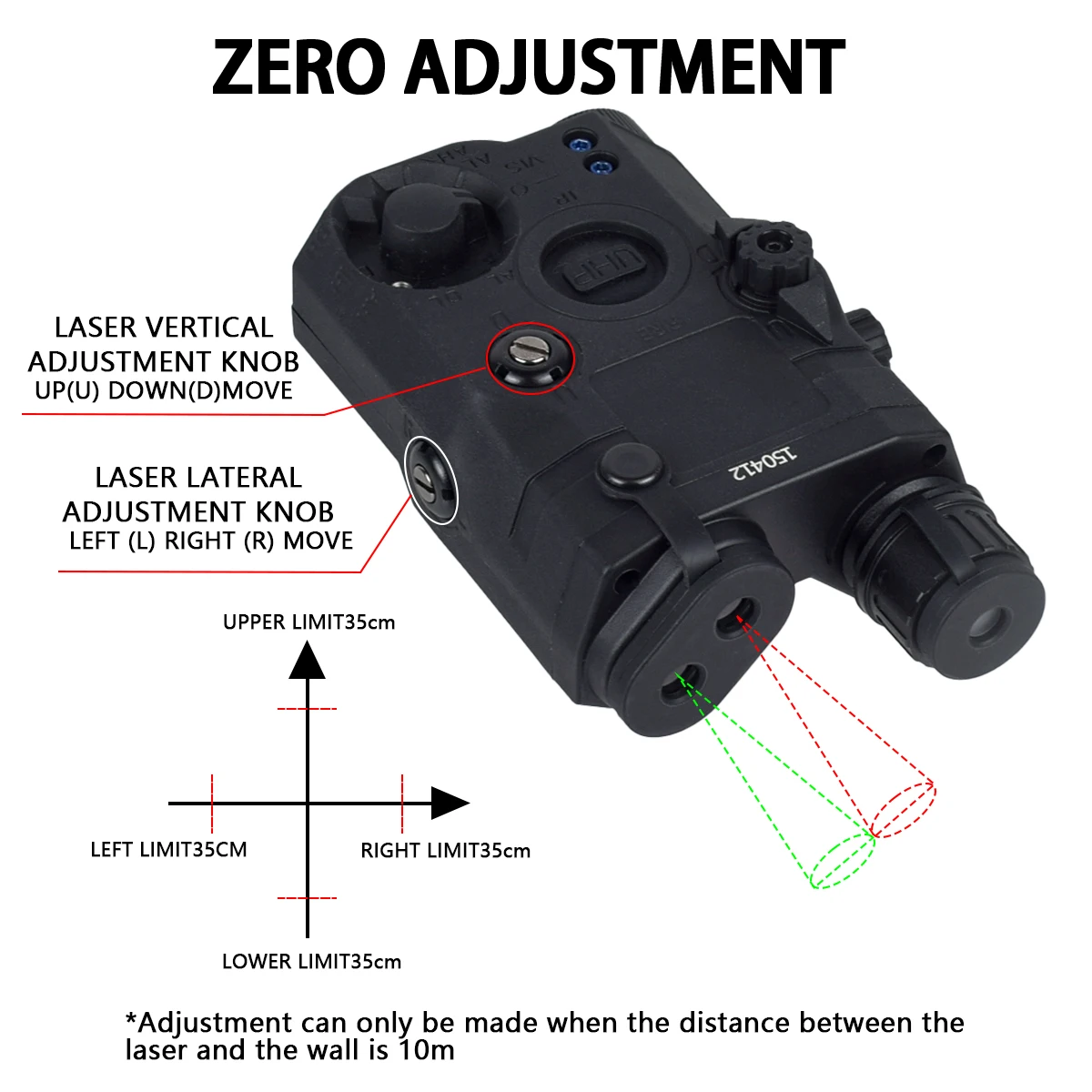 PEQ-15 láser táctico IR rojo/verde con linterna SureFire M600B - imagen 2