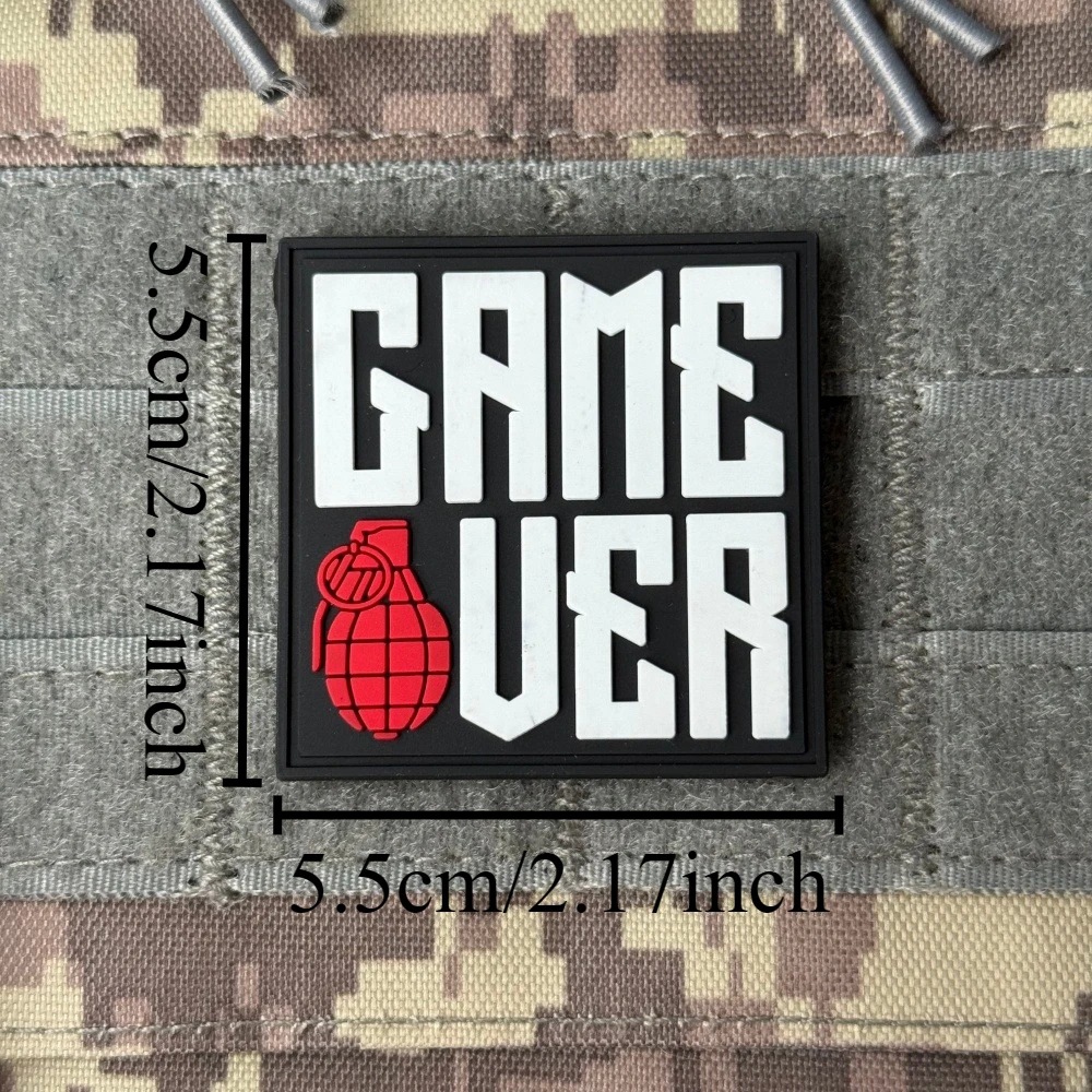 Parche táctico de PVC Game Over con velcro para mochila - imagen 4