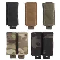 Bolsa táctica doble cargador MOLLE con inserto Kydex integrado 9mm