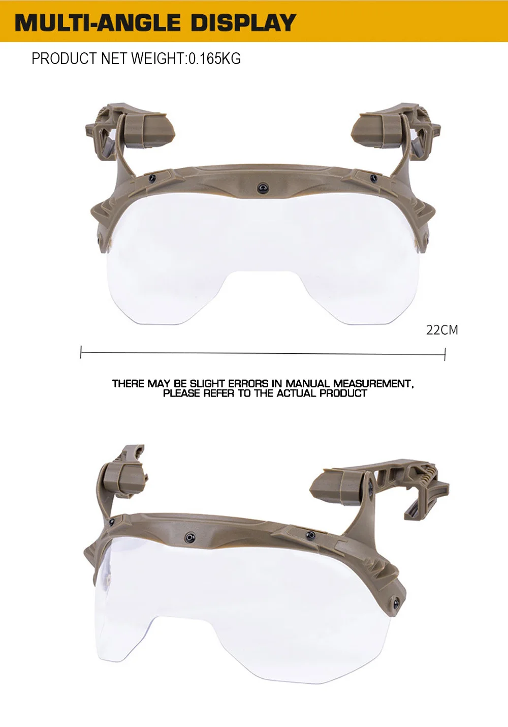 Gafas abatibles con estilo táctico