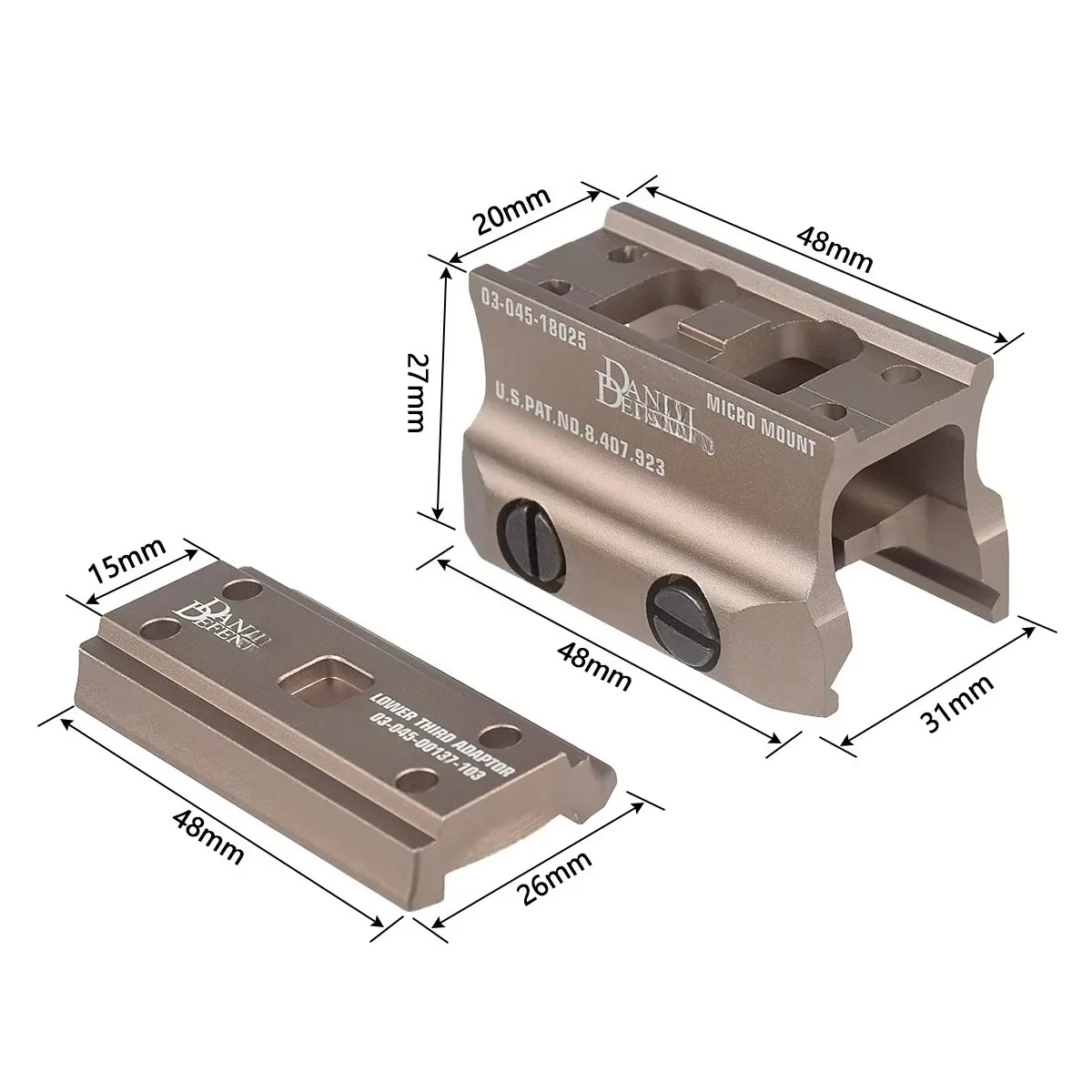 Daniel Defense soporte elevador para mira punto rojo Picatinny - imagen 4