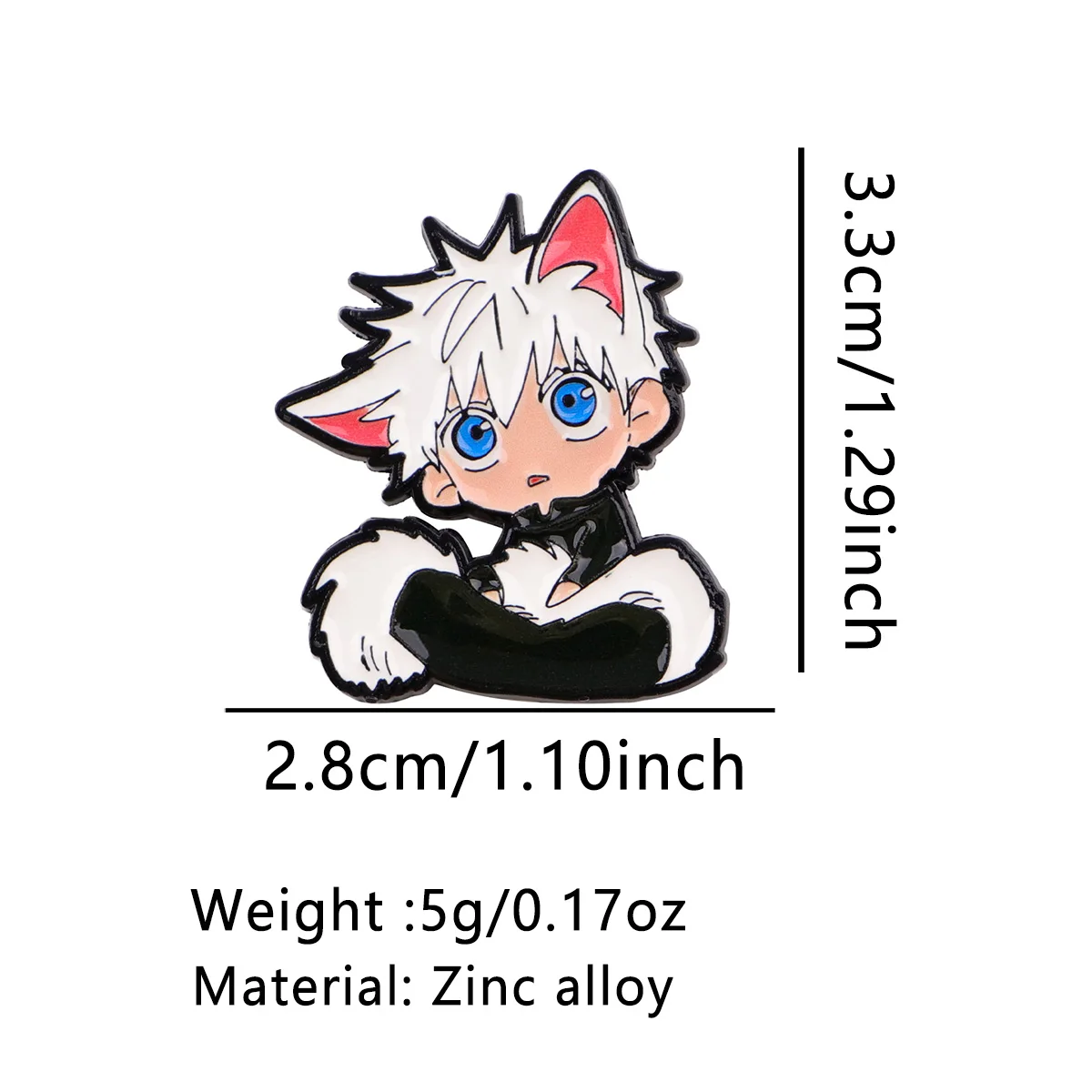 Pin metálico esmaltado gato – Broche táctico para mochila