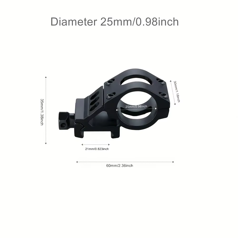 Soporte táctico aluminio resistente para linterna láser y mira óptica - imagen 3